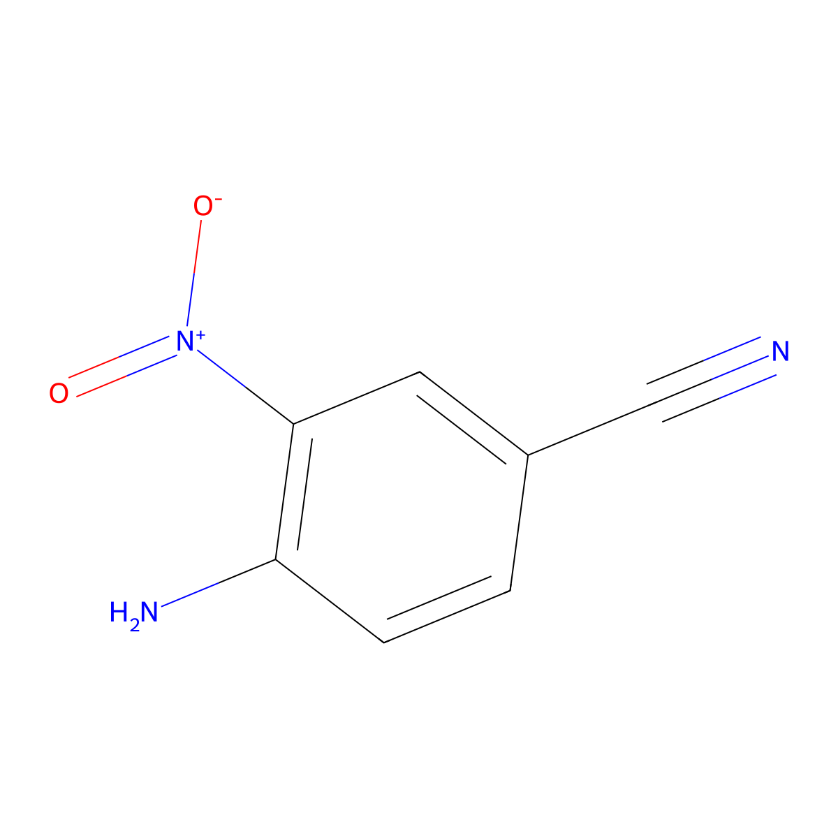 4-Amino-3-nitrobenzonitrile molecular structure, CAS 6393-40-4