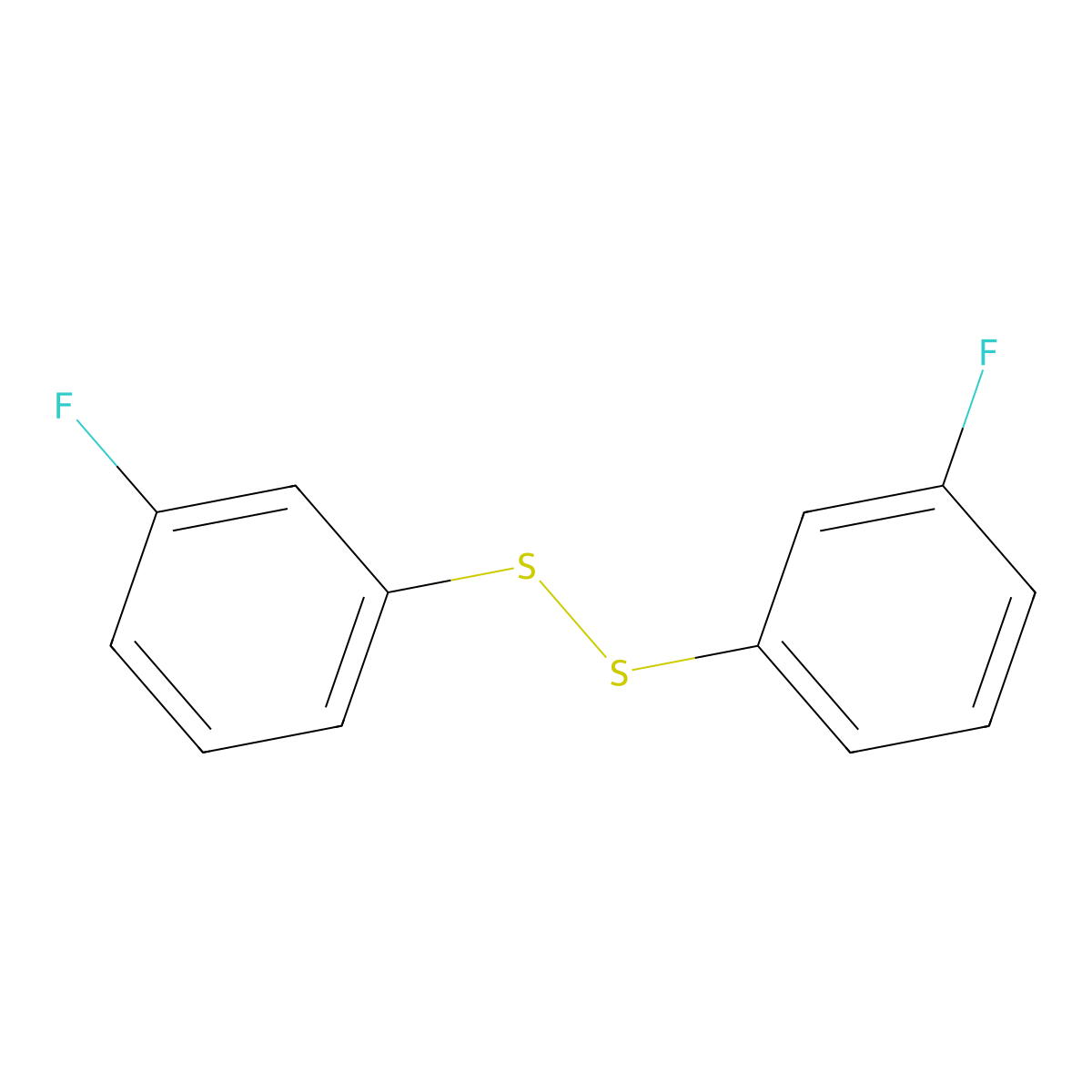 Bis(3-fluorophenyl)disulfide molecular structure, CAS 63930-17-6