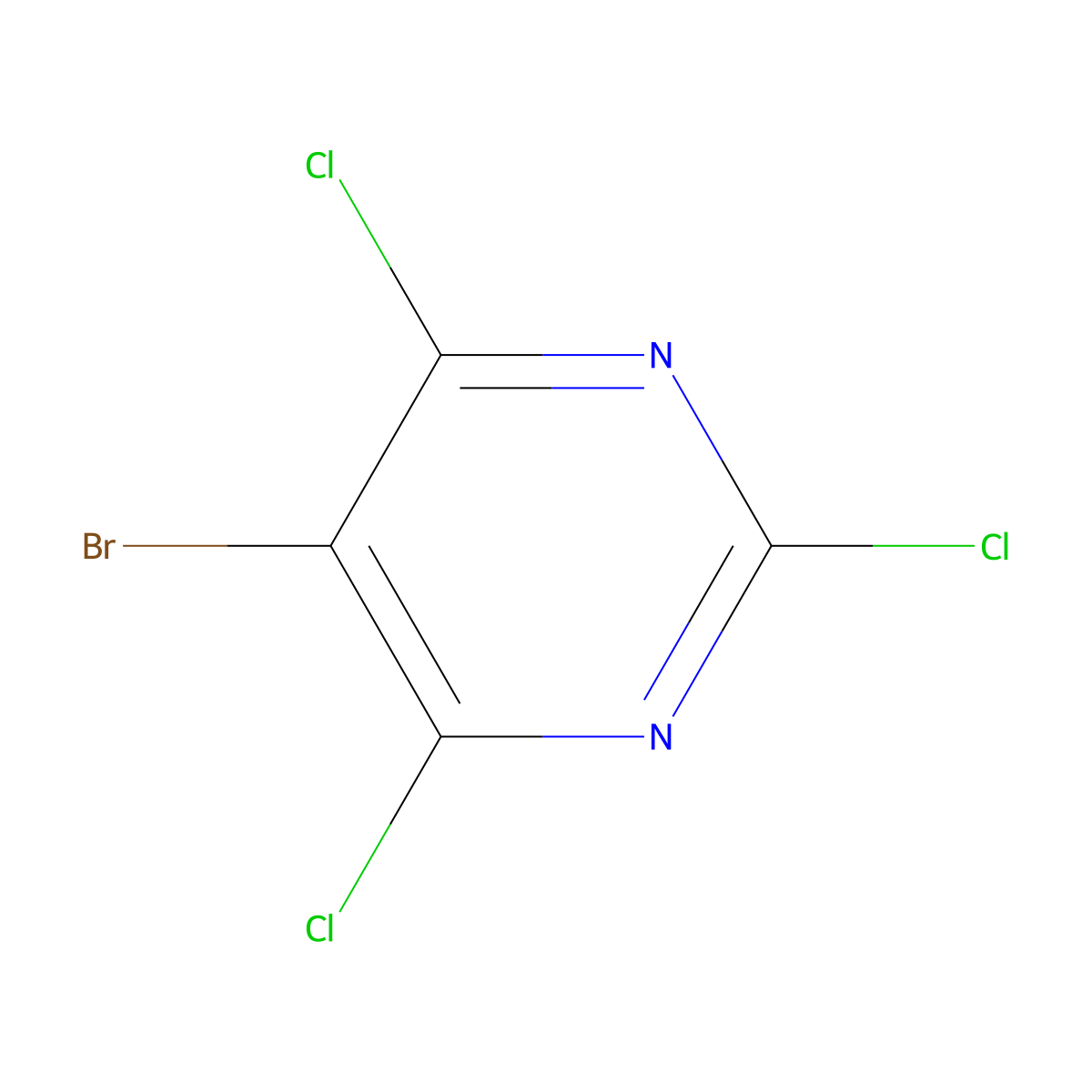 5-Bromo-2,4,6-trichloropyrimidine molecular structure, CAS 63931-21-5