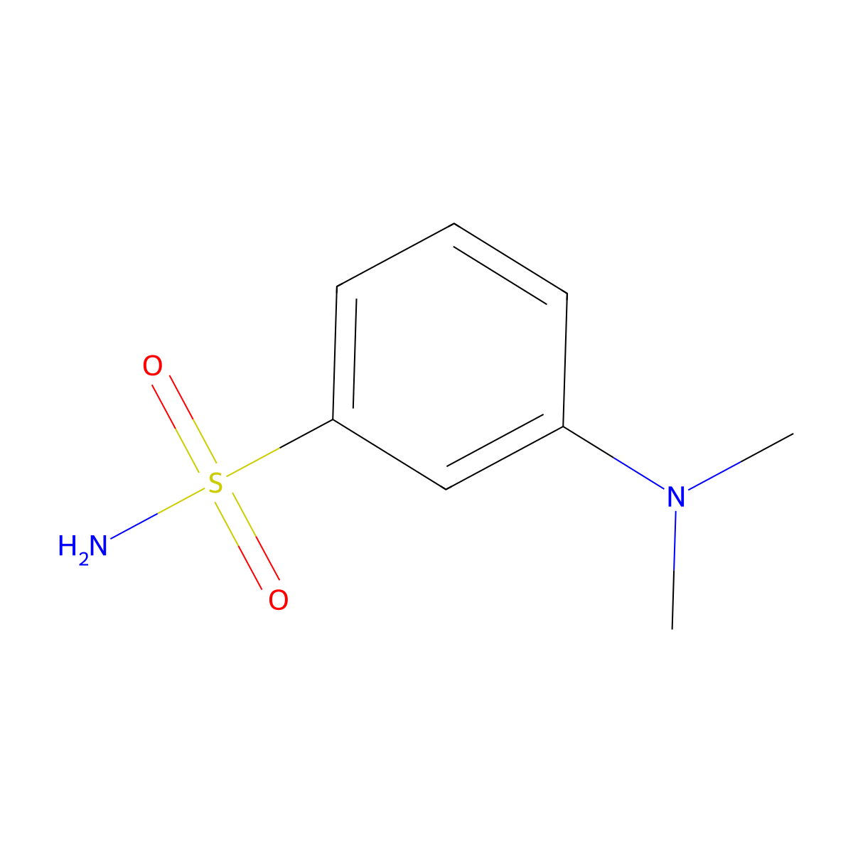 3-(Dimethylamino)benzenesulfonamide molecular structure, CAS 63935-19-3