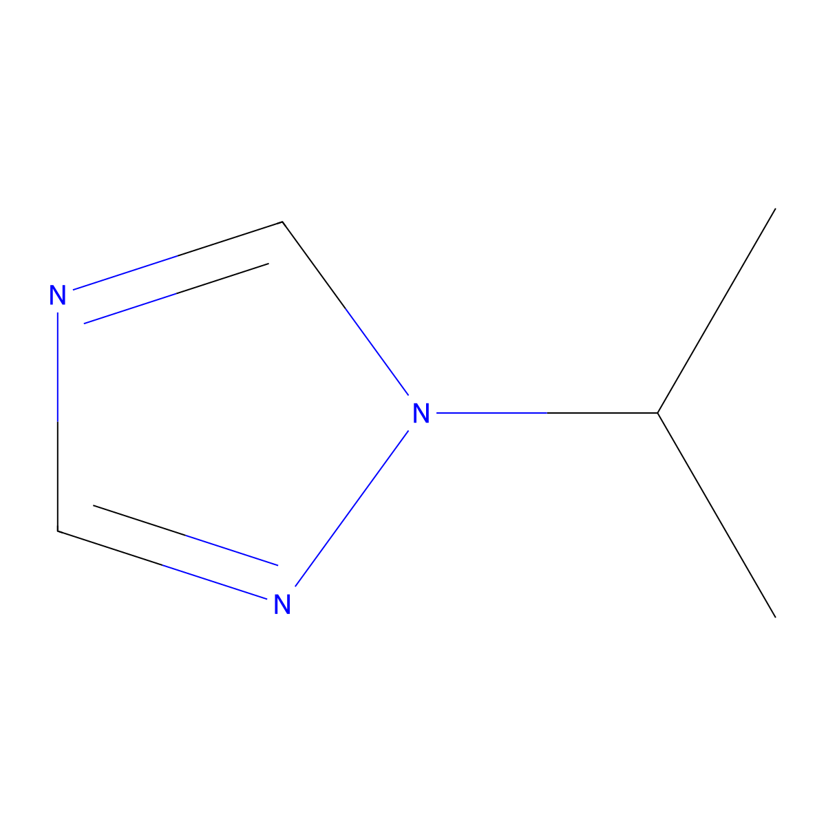 1-(propan-2-yl)-1H-1,2,4-triazole molecular structure, CAS 63936-02-7