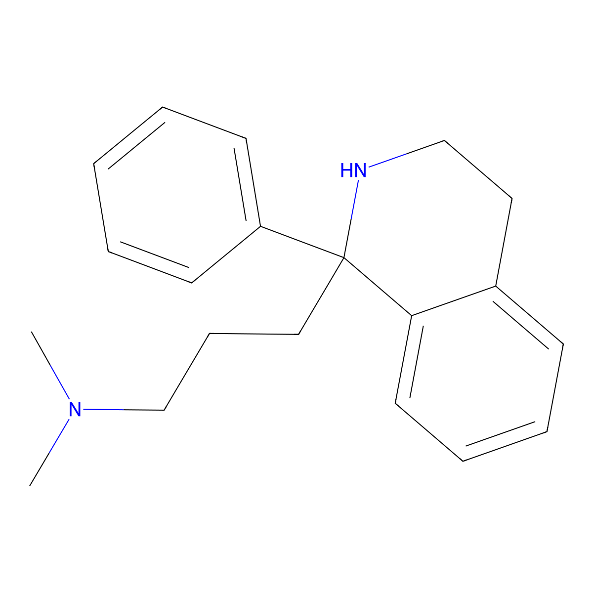 N,N-Dimethyl-3-(1-phenyl-1,2,3,4-tetrahydroisoquinolin-1-yl)propan-1-amine molecular structure, CAS 63937-68-8