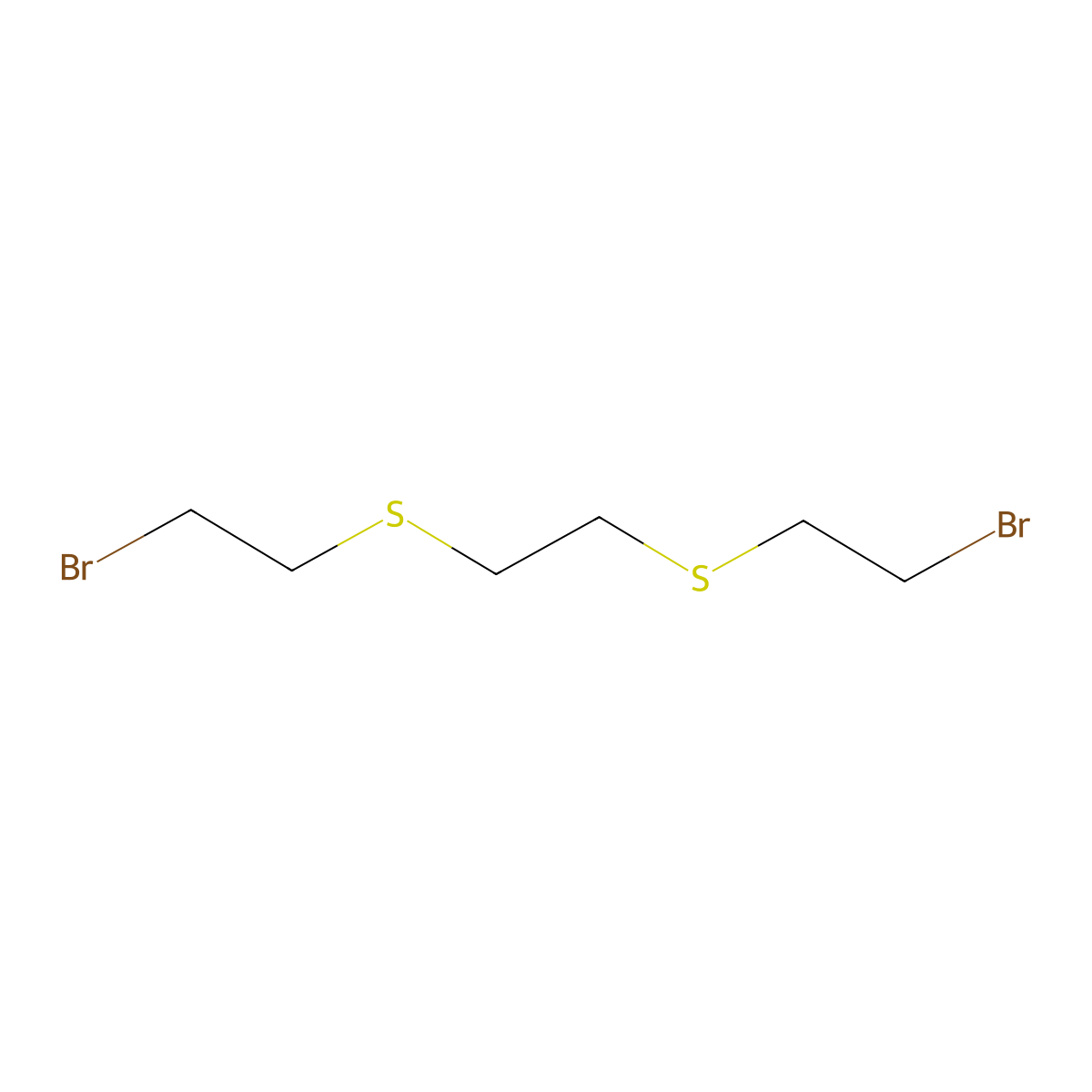 Ethane, 1,2-bis(2-bromoethylthio)- molecular structure, CAS 63938-31-8