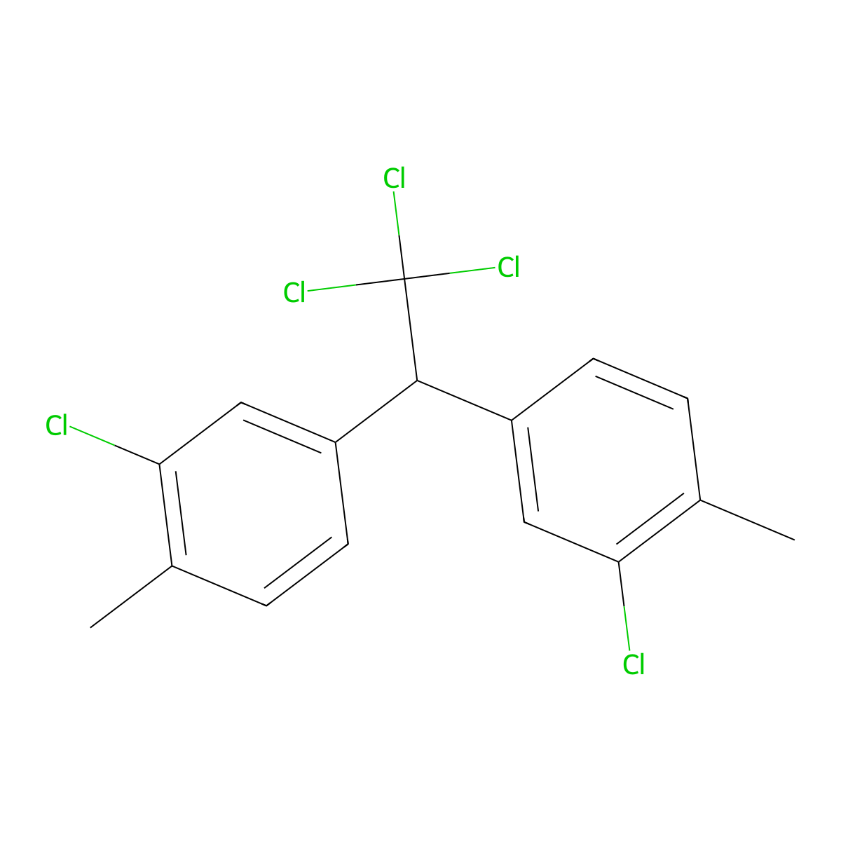 Ethane, 2,2-bis(m-chloro-p-tolyl)-1,1,1-trichloro- molecular structure, CAS 63938-32-9