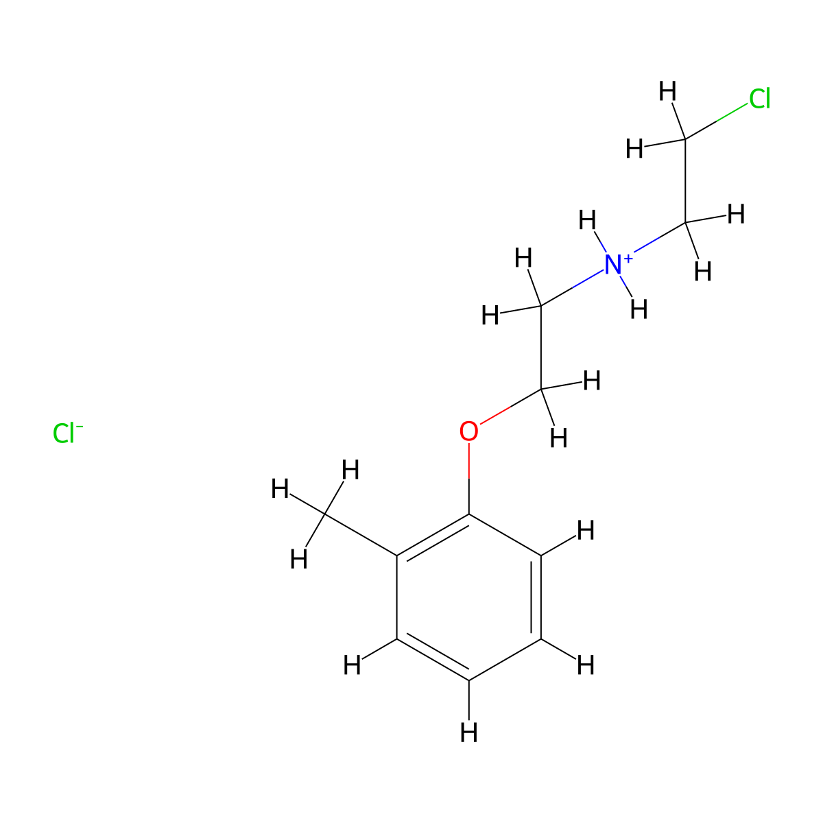 2-Chloro-N-(2-(2-methylphenoxy)ethyl)ethan-1-amine--hydrogen chloride (1/1) molecular structure, CAS 63938-77-2