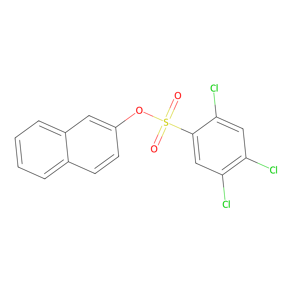 2-Naphthyl 2,4,5-trichlorobenzenesulfonate molecular structure, CAS 6394-44-1