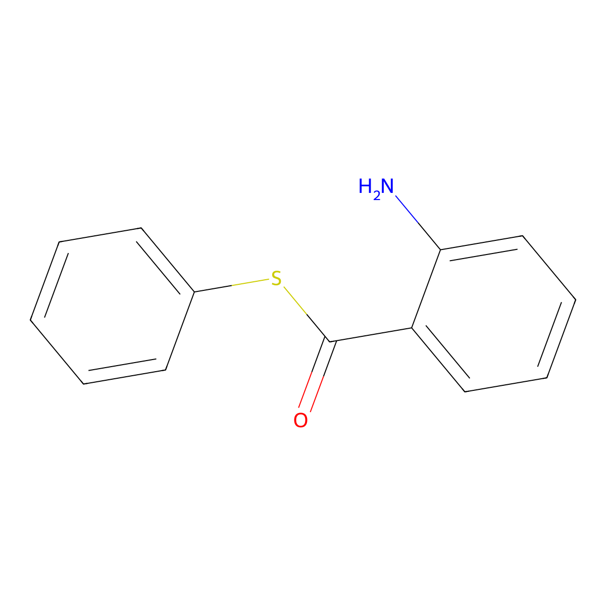 S-phenyl 2-aminobenzenecarbothioate molecular structure, CAS 63940-21-6