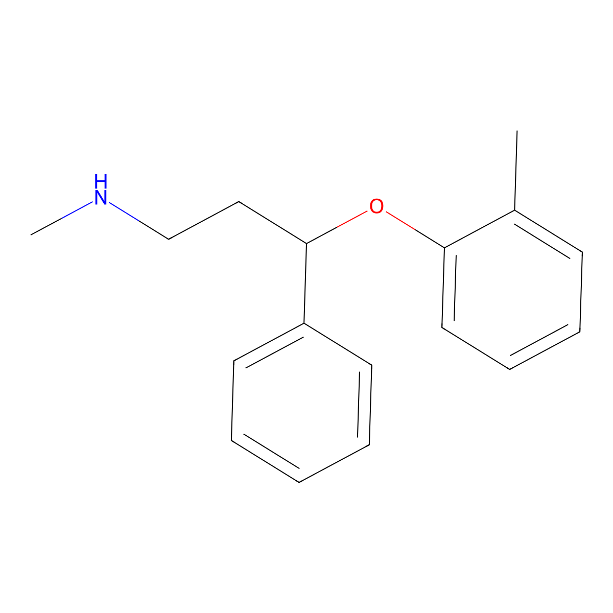 N-methyl-3-(2-methylphenoxy)-3-phenylpropan-1-amine molecular structure, CAS 63940-51-2