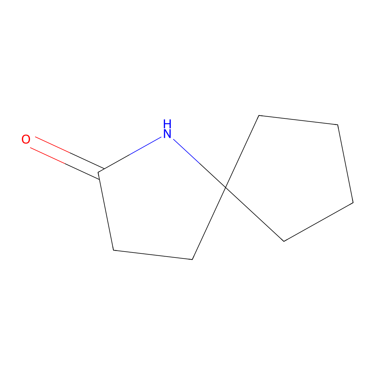 1-Azaspiro[4.4]nonan-2-one molecular structure, CAS 63941-21-9