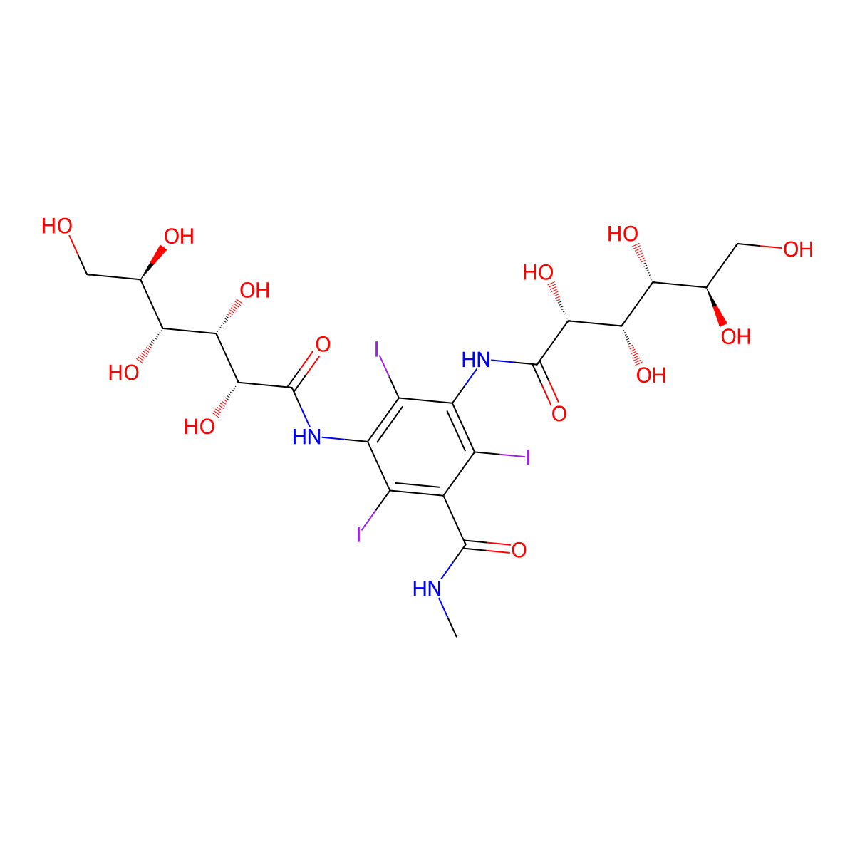 Ioglucomide molecular structure, CAS 63941-74-2