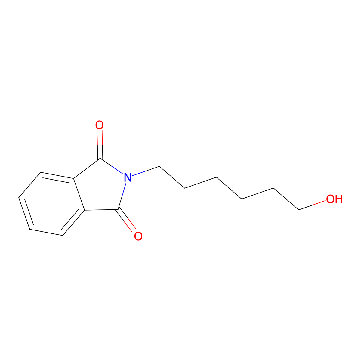 2-(6-hydroxyhexyl)-2,3-dihydro-1H-isoindole-1,3-dione molecular structure, CAS 63945-11-9