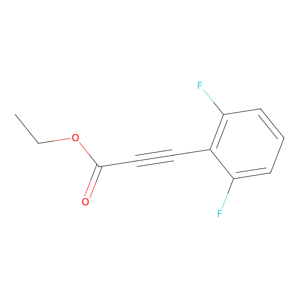 Ethyl 3-(2,6-difluorophenyl)prop-2-ynoate molecular structure, CAS 639456-98-7