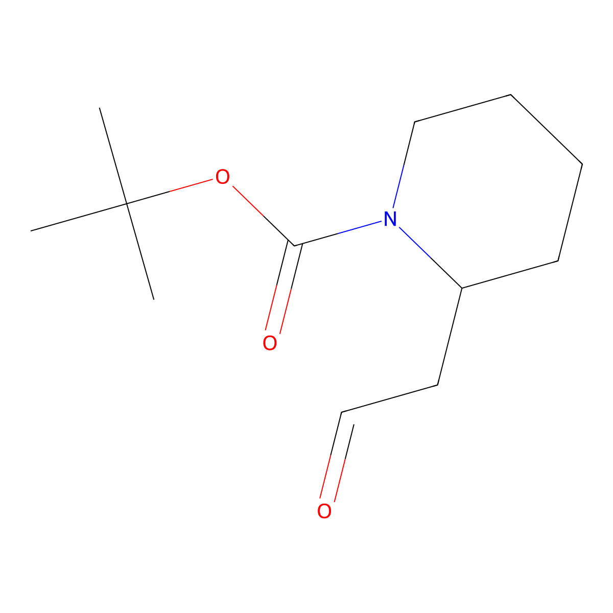 tert-Butyl (2S)-2-(2-oxoethyl)piperidine-1-carboxylate molecular structure, CAS 639458-43-8