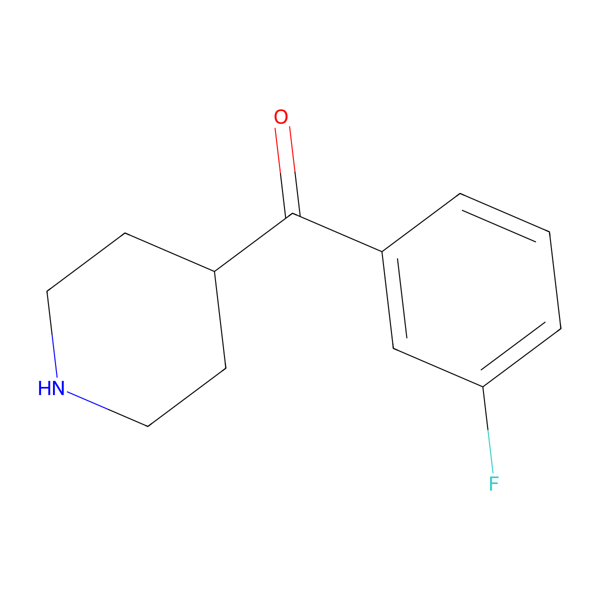 4-(3-Fluorobenzoyl)piperidine molecular structure, CAS 639468-63-6