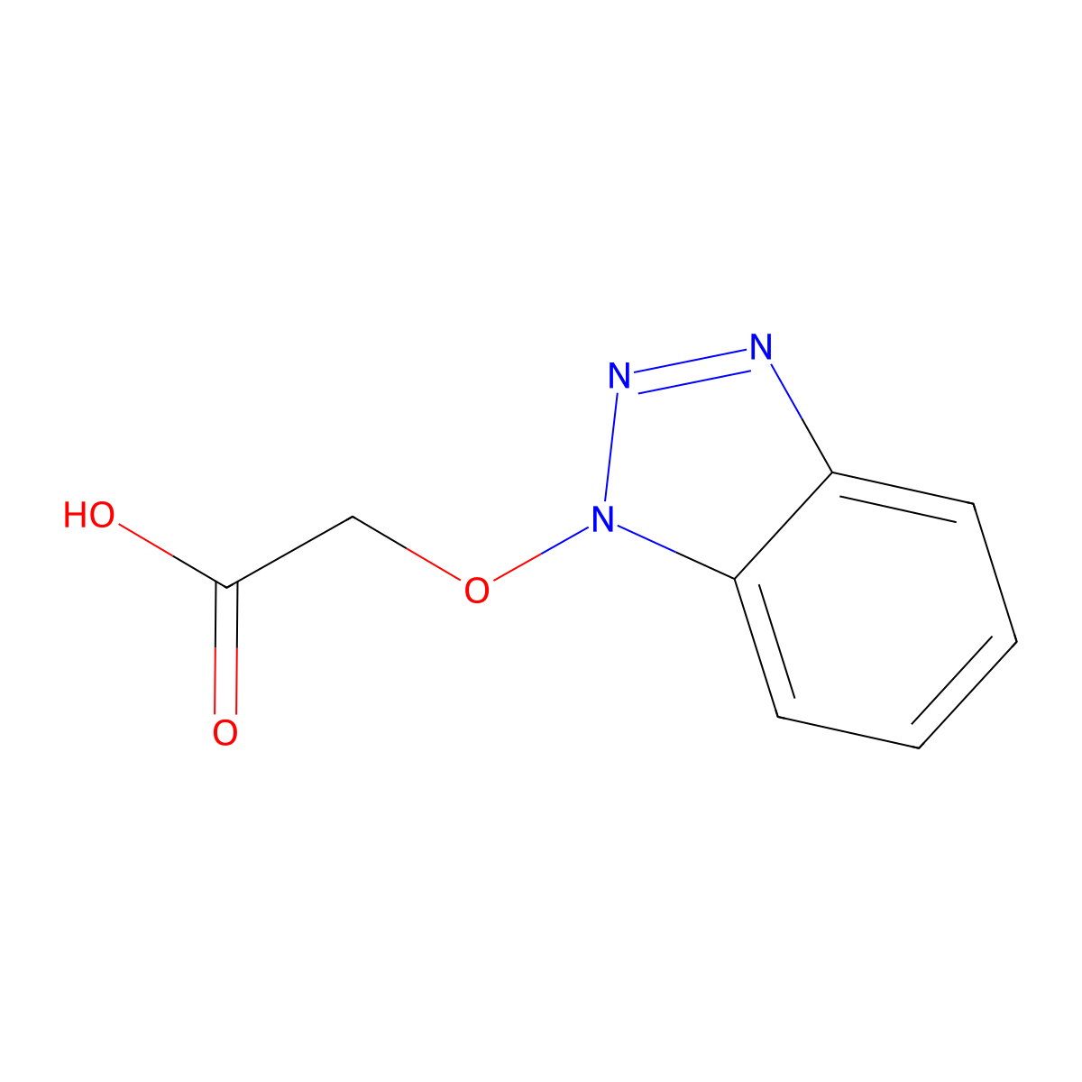 2-(1H-1,2,3-benzotriazol-1-yloxy)acetic acid molecular structure, CAS 639475-09-5