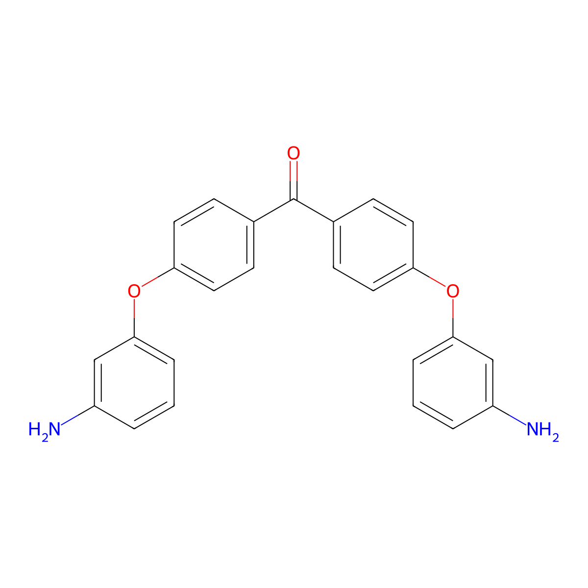 4,4'-Bis(3-aminophenoxy)benzophenone molecular structure, CAS 63948-92-5