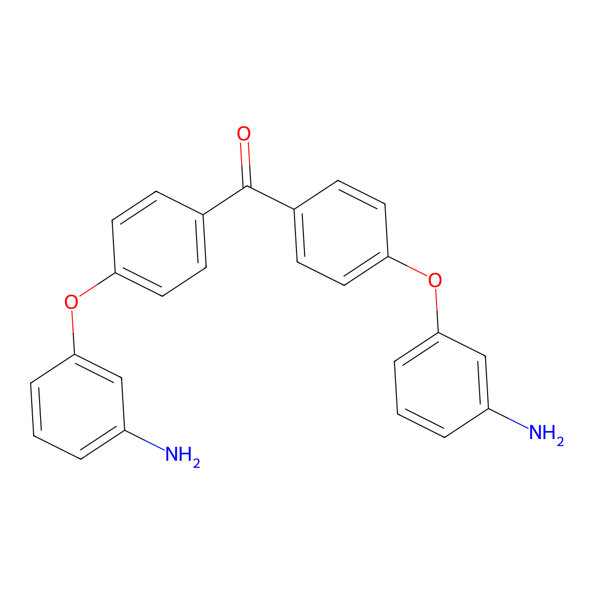 4,4'-Bis(3-aminophenoxy)benzophenone molecular structure, CAS 63948-92-5