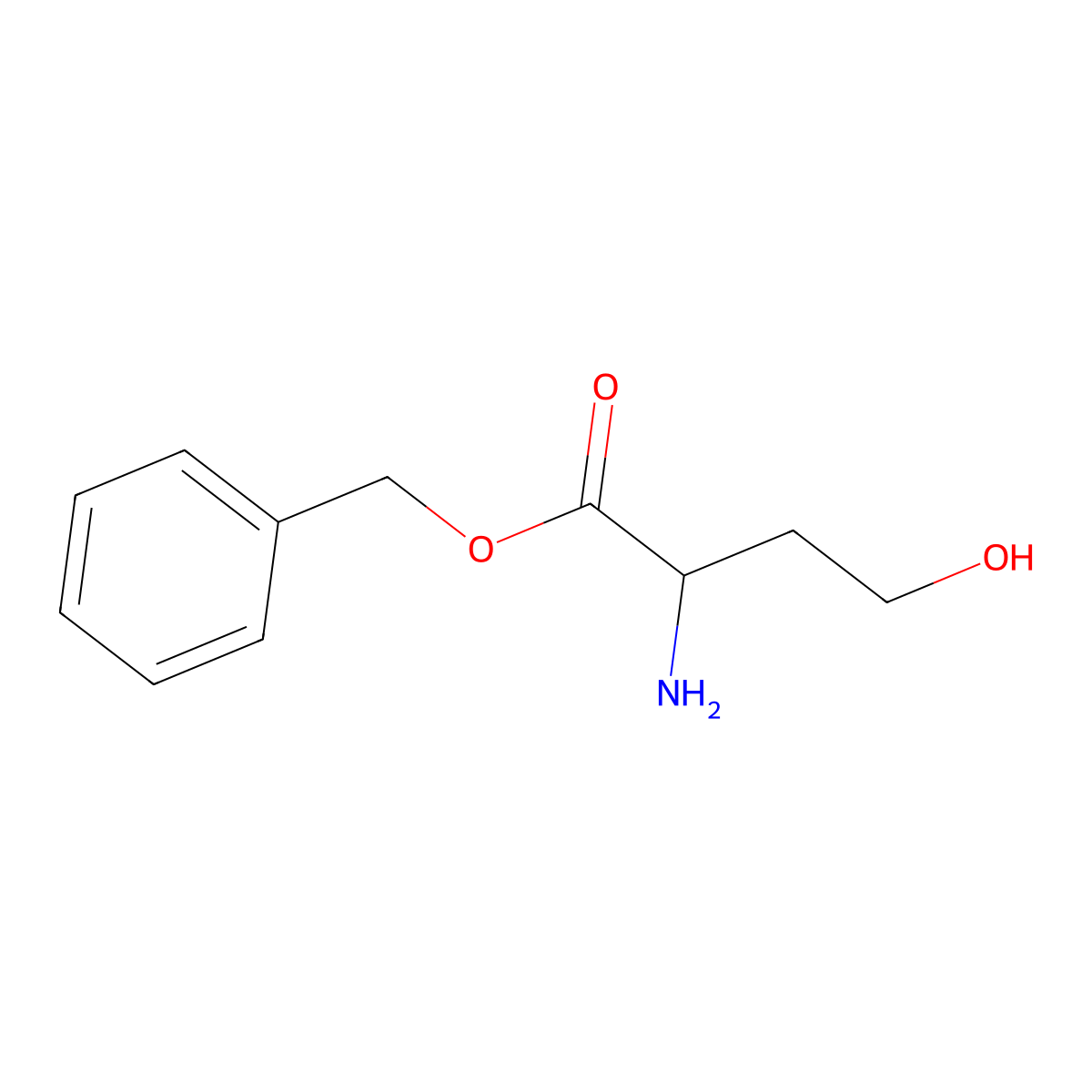 (S)-Benzyl 2-amino-4-hydroxybutanoate molecular structure, CAS 639484-59-6