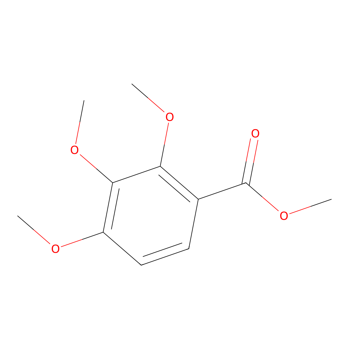 Methyl 2,3,4-trimethoxybenzoate molecular structure, CAS 6395-18-2