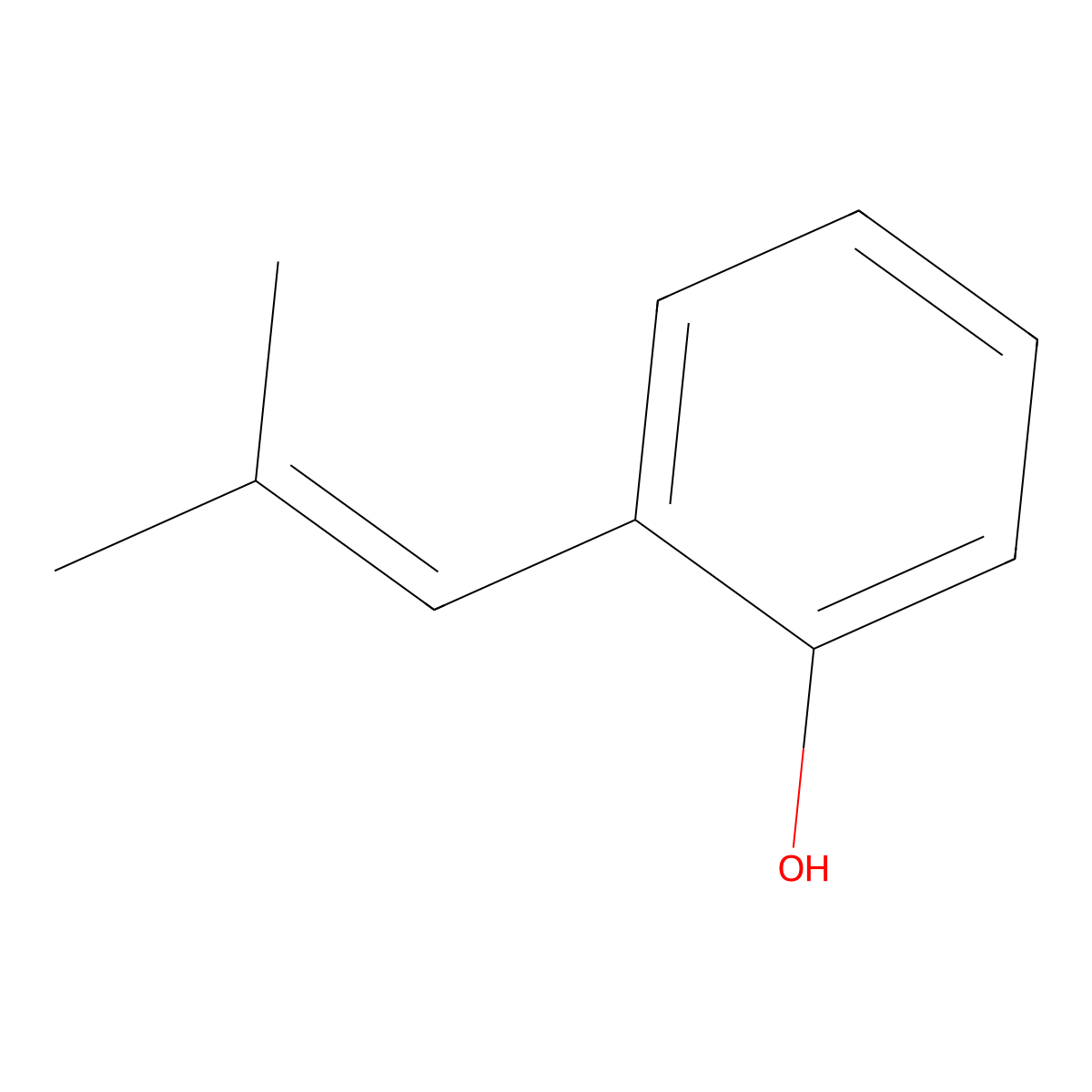 2-(2-Methyl-1-propenyl)phenol molecular structure, CAS 6395-29-5