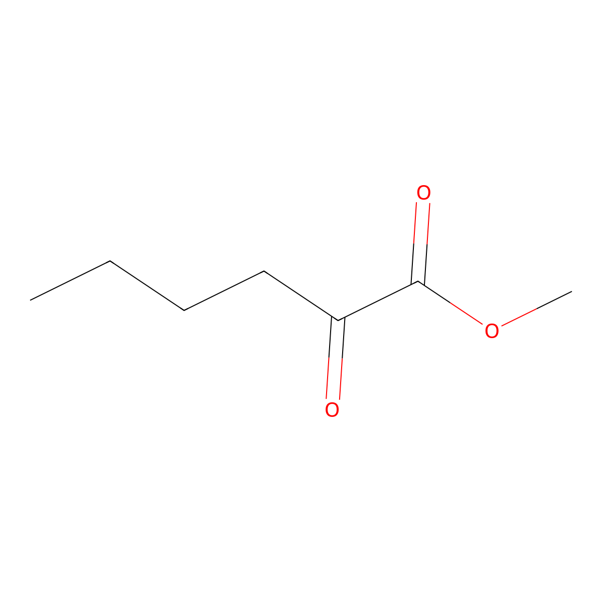Methyl 2-oxohexanoate molecular structure, CAS 6395-83-1