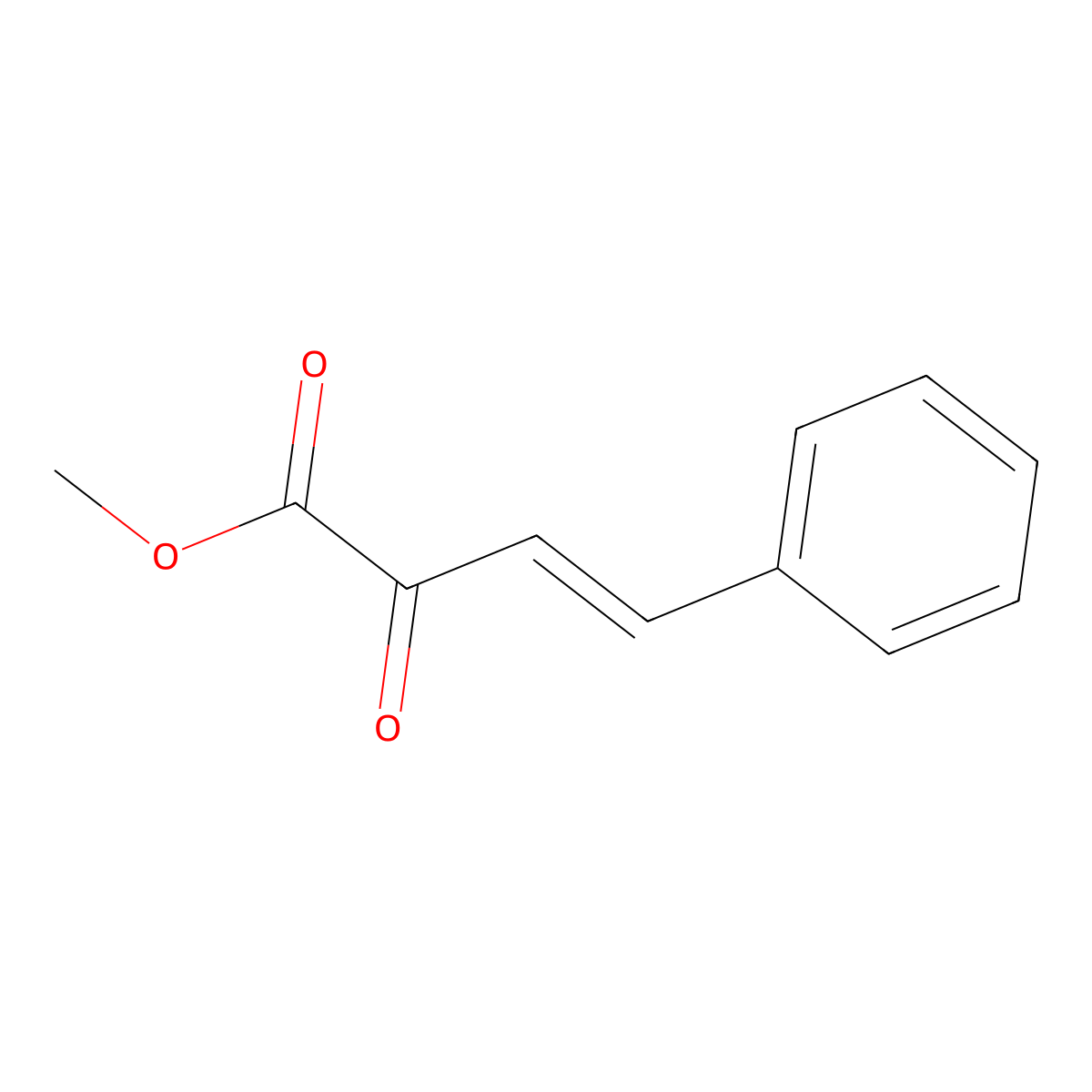 Methyl 2-oxo-4-phenylbut-3-enoate molecular structure, CAS 6395-86-4