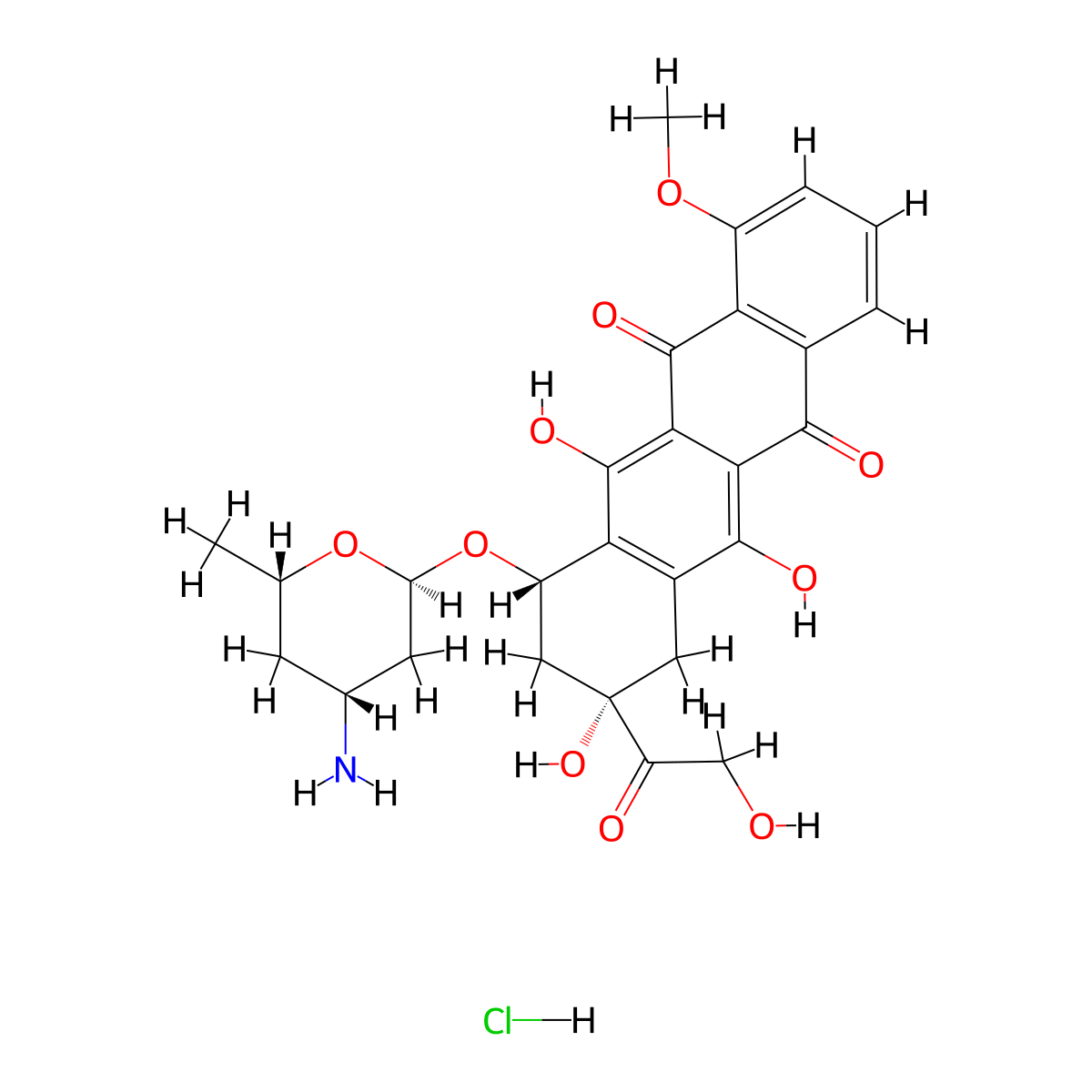 Esorubicin Hydrochloride molecular structure, CAS 63950-06-1