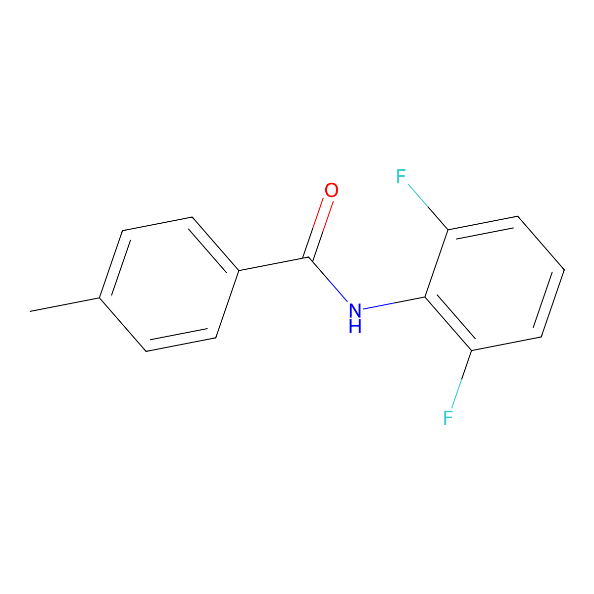 N-(2,6-difluorophenyl)-4-methylbenzamide molecular structure, CAS 639500-86-0