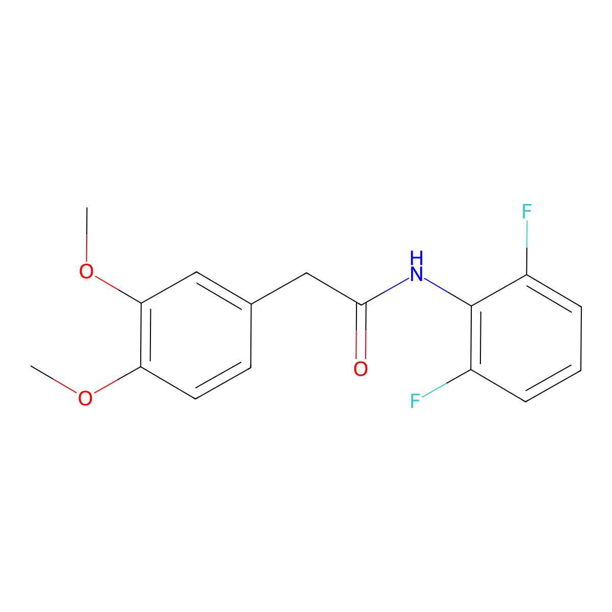 N-(2,6-difluorophenyl)-2-(3,4-dimethoxyphenyl)acetamide molecular structure, CAS 639502-66-2