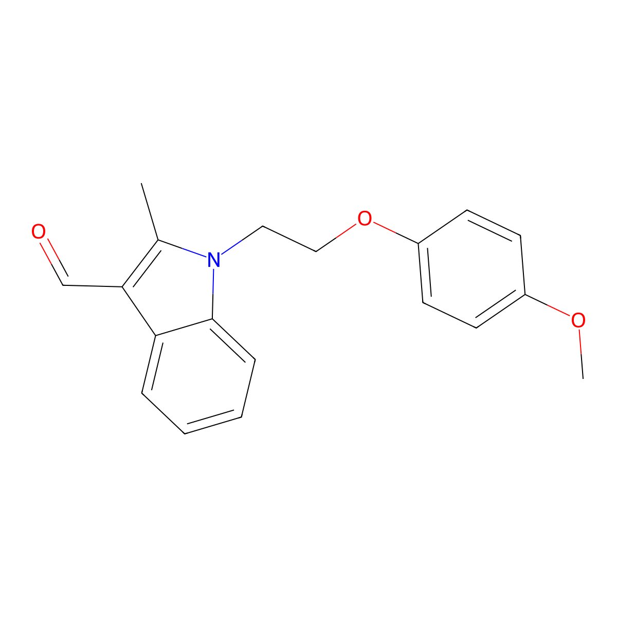 1-[2-(4-Methoxyphenoxy)ethyl]-2-methylindole-3-carbaldehyde molecular structure, CAS 639503-88-1