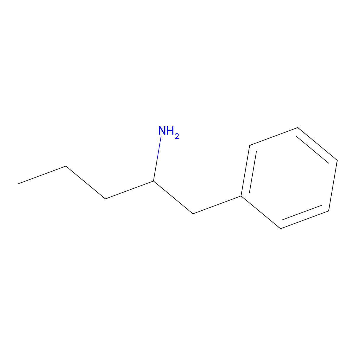 Phenethylamine, alpha-propyl- molecular structure, CAS 63951-01-9
