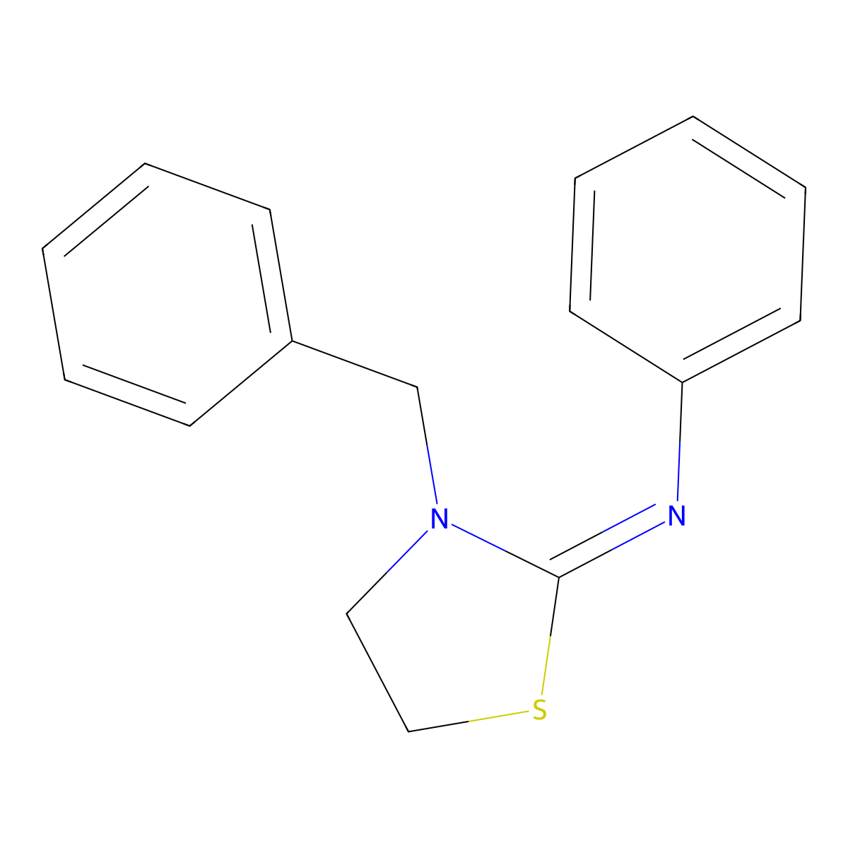 N-(2-(3-Benzylthiazolidylidene))aniline molecular structure, CAS 63951-05-3