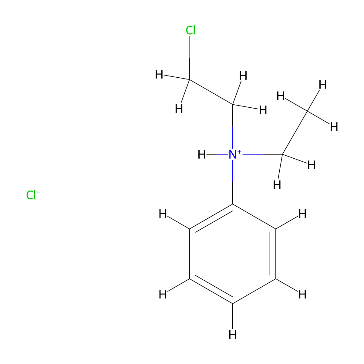 Aniline, N-(2-chloroethyl)-N-ethyl-, hydrochloride molecular structure, CAS 63951-10-0