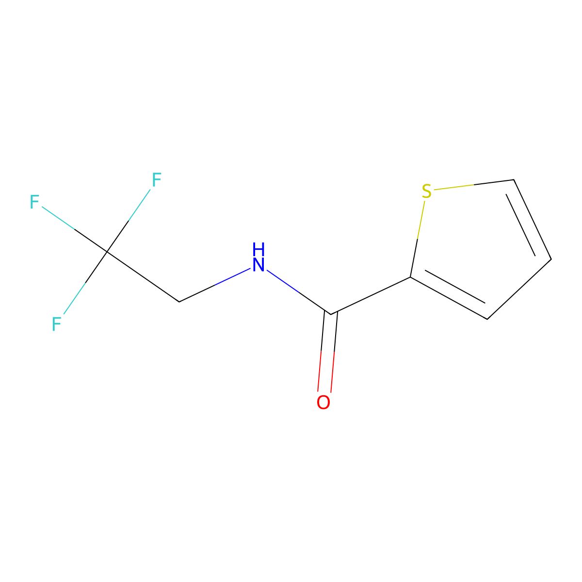 N-(2,2,2-trifluoroethyl)thiophene-2-carboxamide molecular structure, CAS 639519-99-6