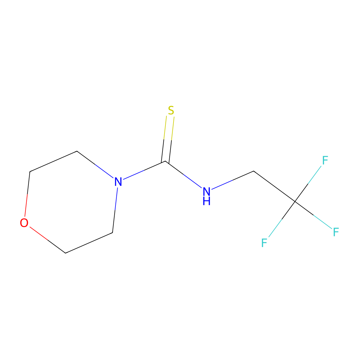 N-(2,2,2-trifluoroethyl)morpholine-4-carbothioamide molecular structure, CAS 639520-25-5