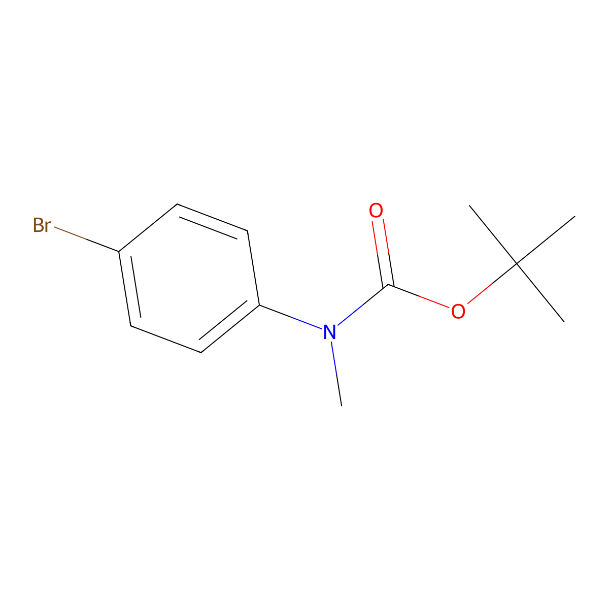 tert-Butyl (4-bromophenyl)(methyl)carbamate molecular structure, CAS 639520-70-0