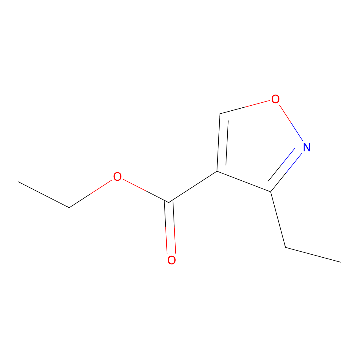 Ethyl 3-ethylisoxazole-4-carboxylate molecular structure, CAS 639523-11-8