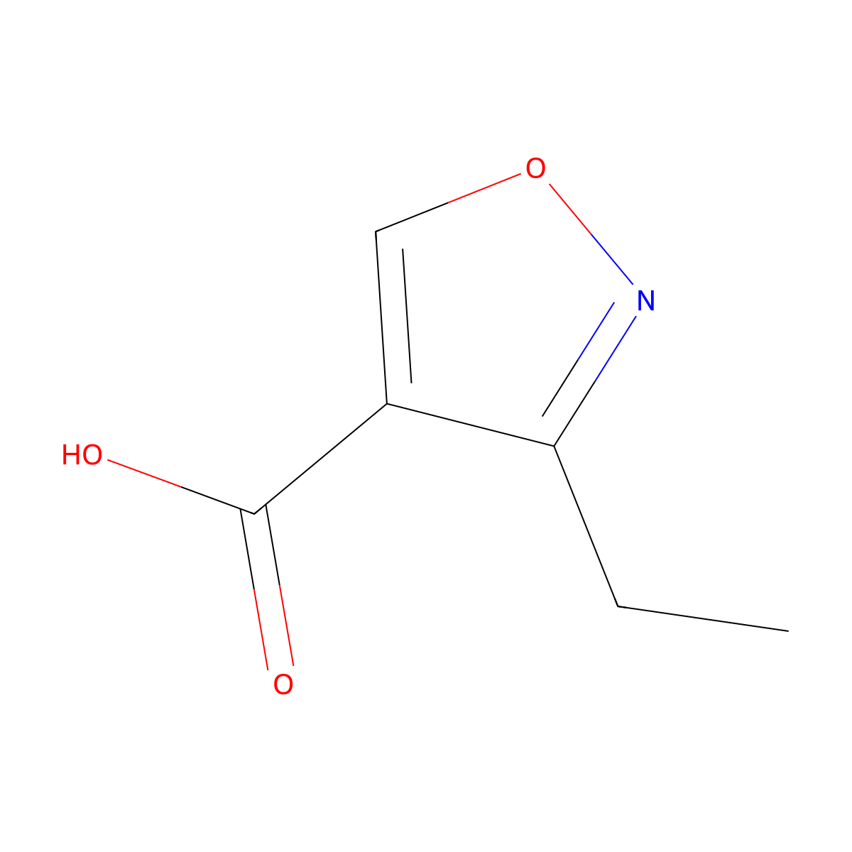 3-Ethyl-1,2-oxazole-4-carboxylic acid molecular structure, CAS 639523-12-9