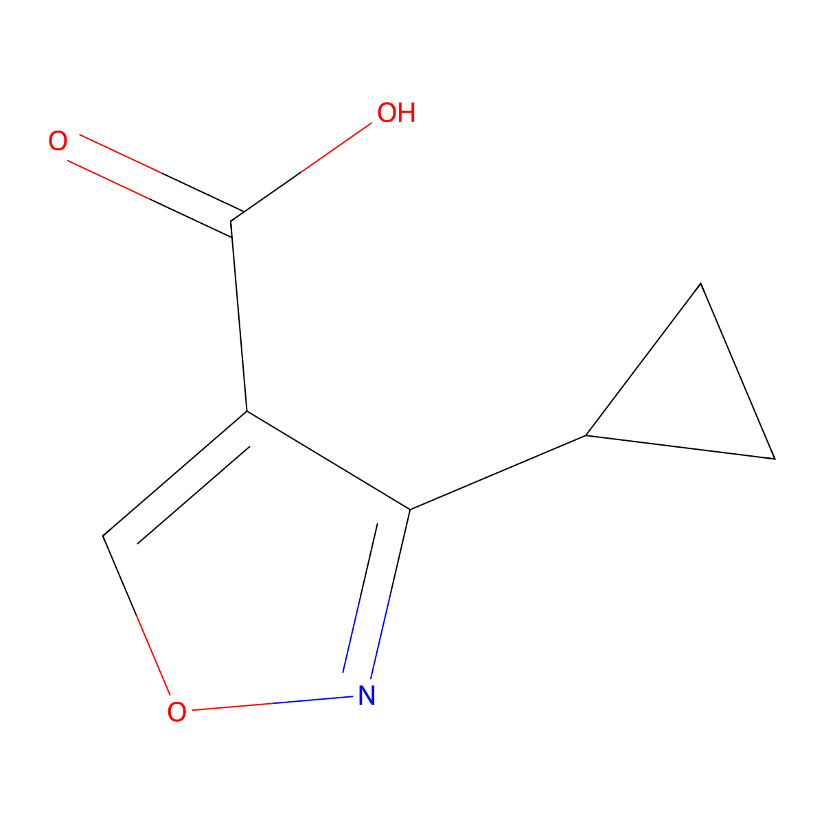 3-Cyclopropyl-1,2-oxazole-4-carboxylic acid molecular structure, CAS 639523-17-4