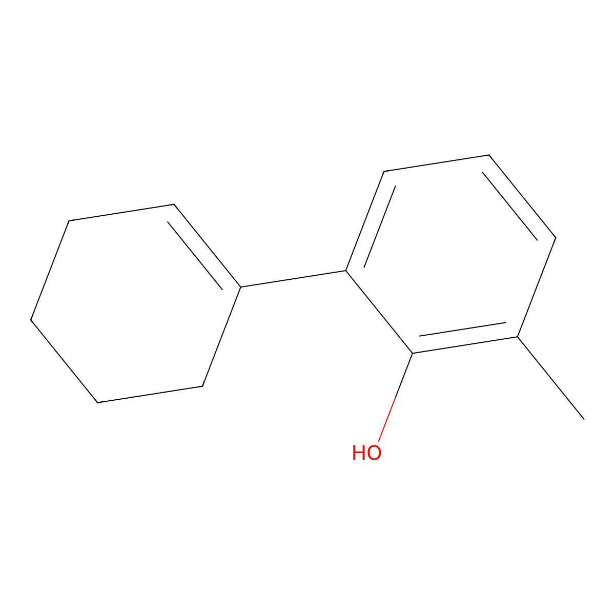 2-(1-Cyclohexen-1-yl)-6-methylphenol molecular structure, CAS 63953-18-4
