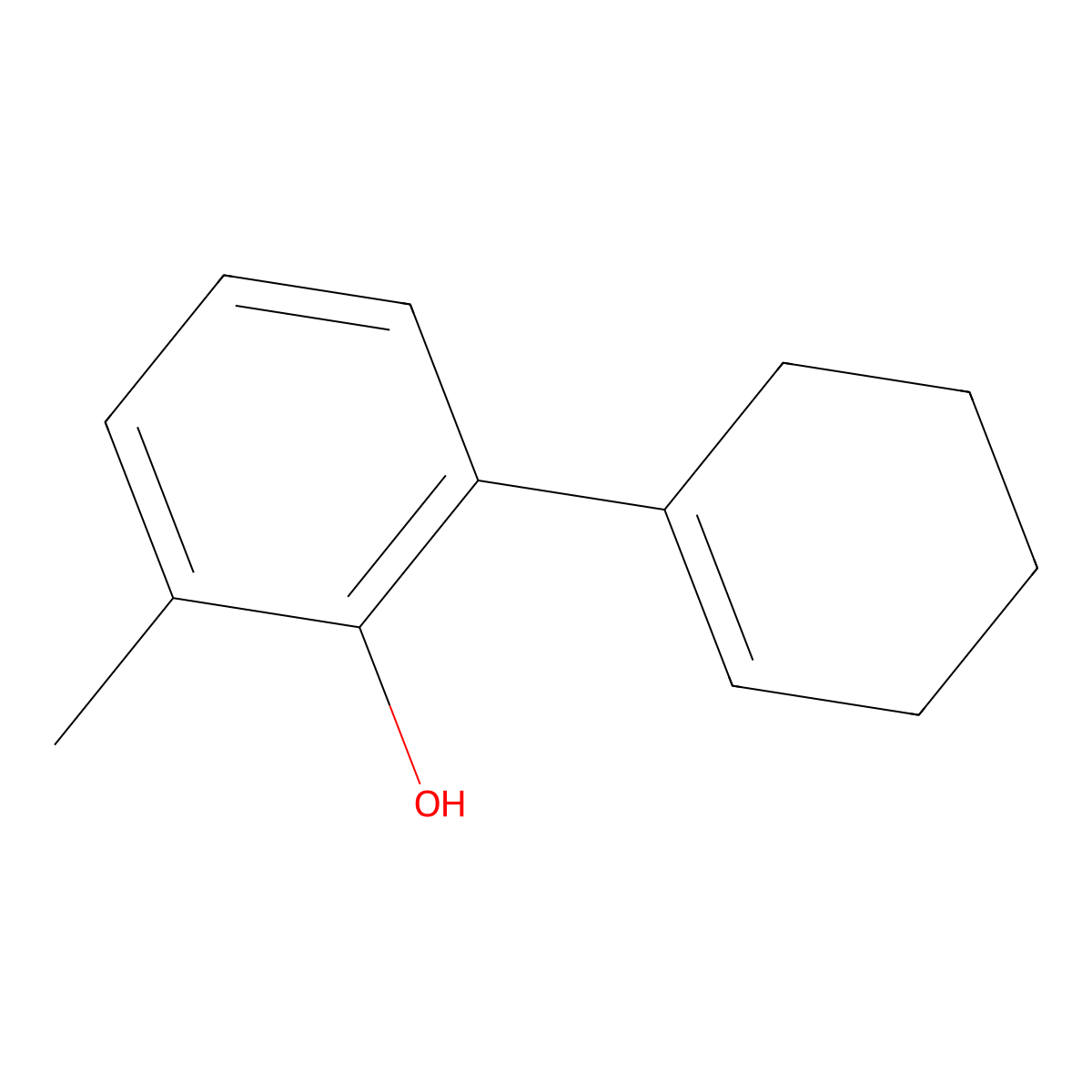 2-(1-Cyclohexen-1-yl)-6-methylphenol molecular structure, CAS 63953-18-4