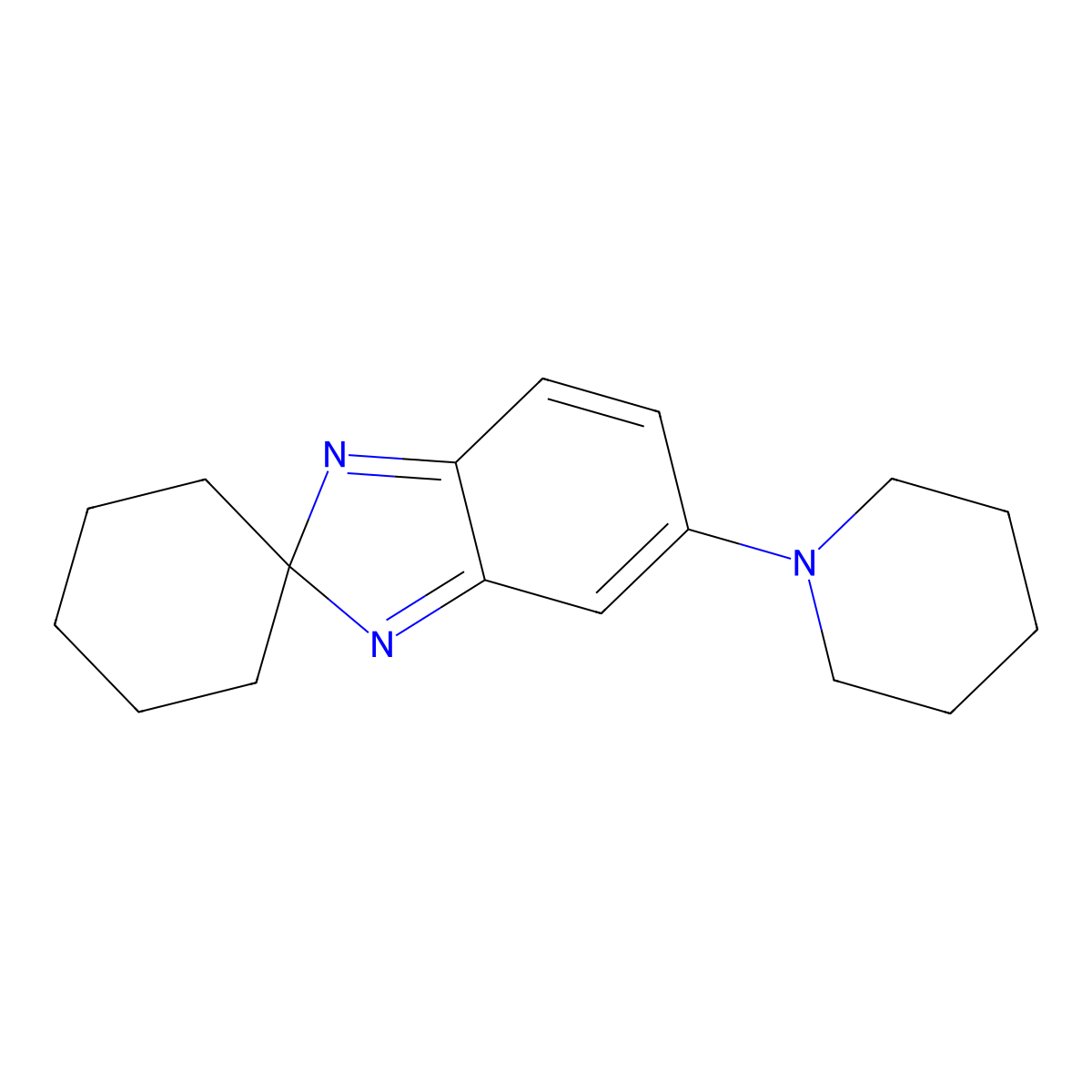 5-(Piperidin-1-yl)spiro[benzimidazole-2,1'-cyclohexane] molecular structure, CAS 63953-55-9