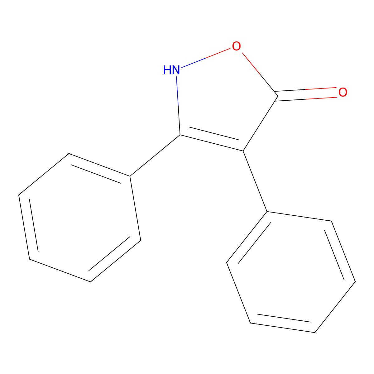 3,4-diphenyl-5(2H)-isoxazolone molecular structure, CAS 63954-97-2