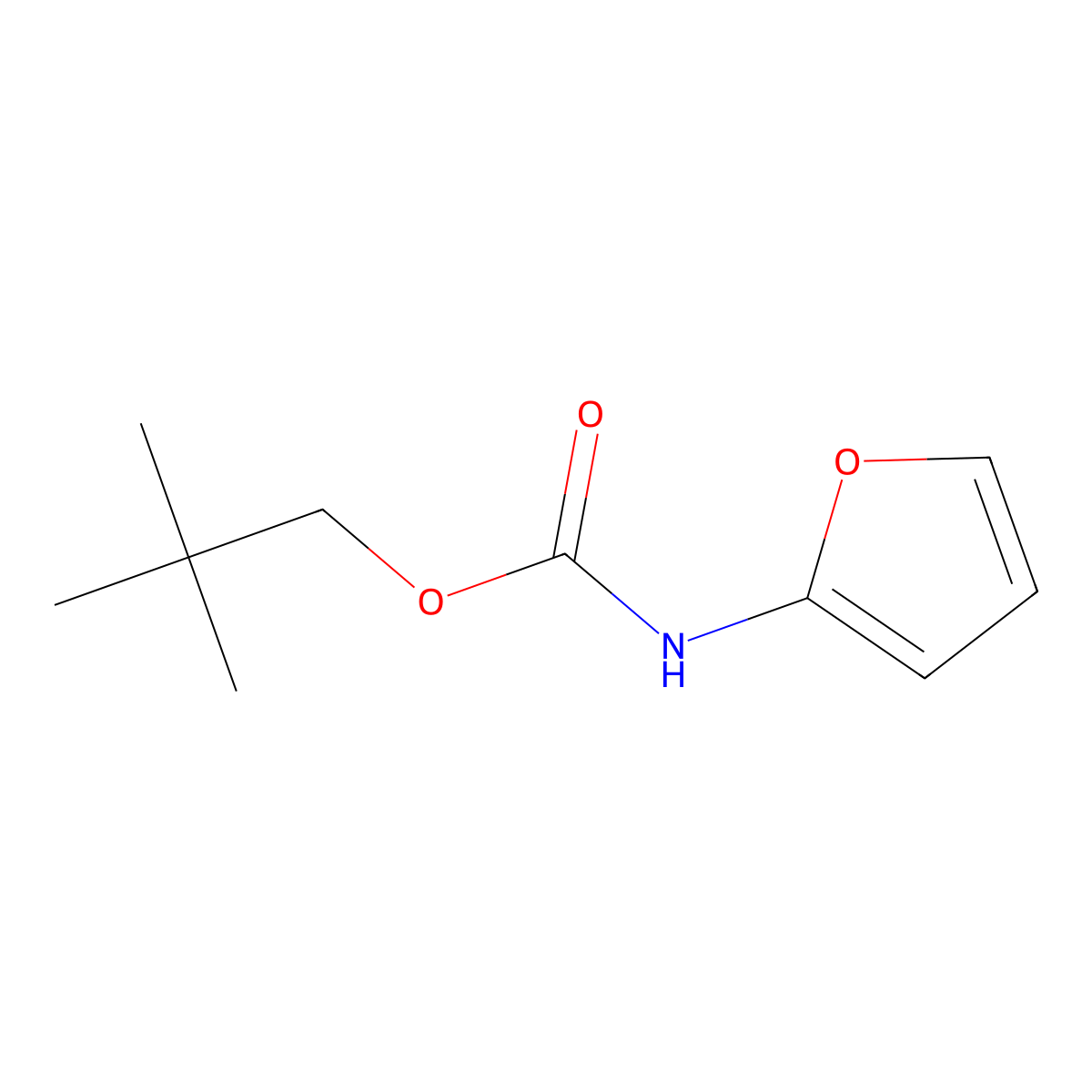 2,2-Dimethylpropyl furan-2-ylcarbamate molecular structure, CAS 63956-90-1