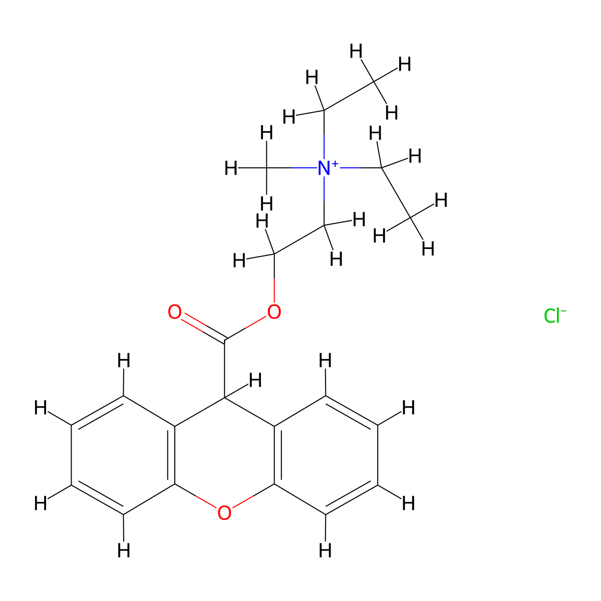 Banthine chloride molecular structure, CAS 63957-56-2