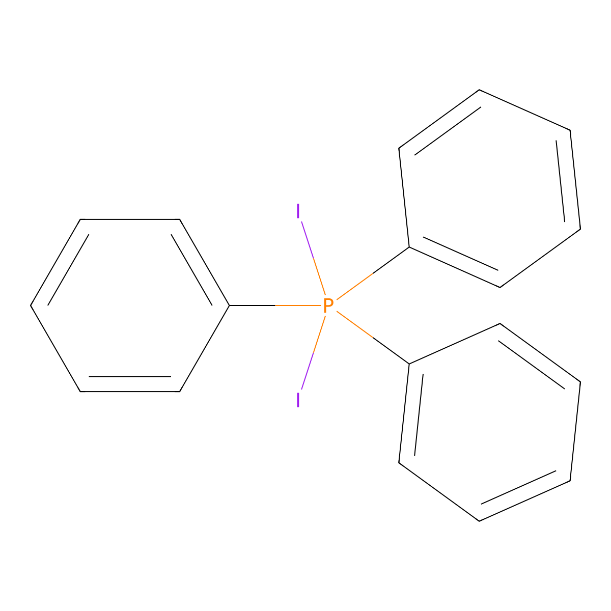 Diiodotriphenylphosphorane molecular structure, CAS 6396-07-2