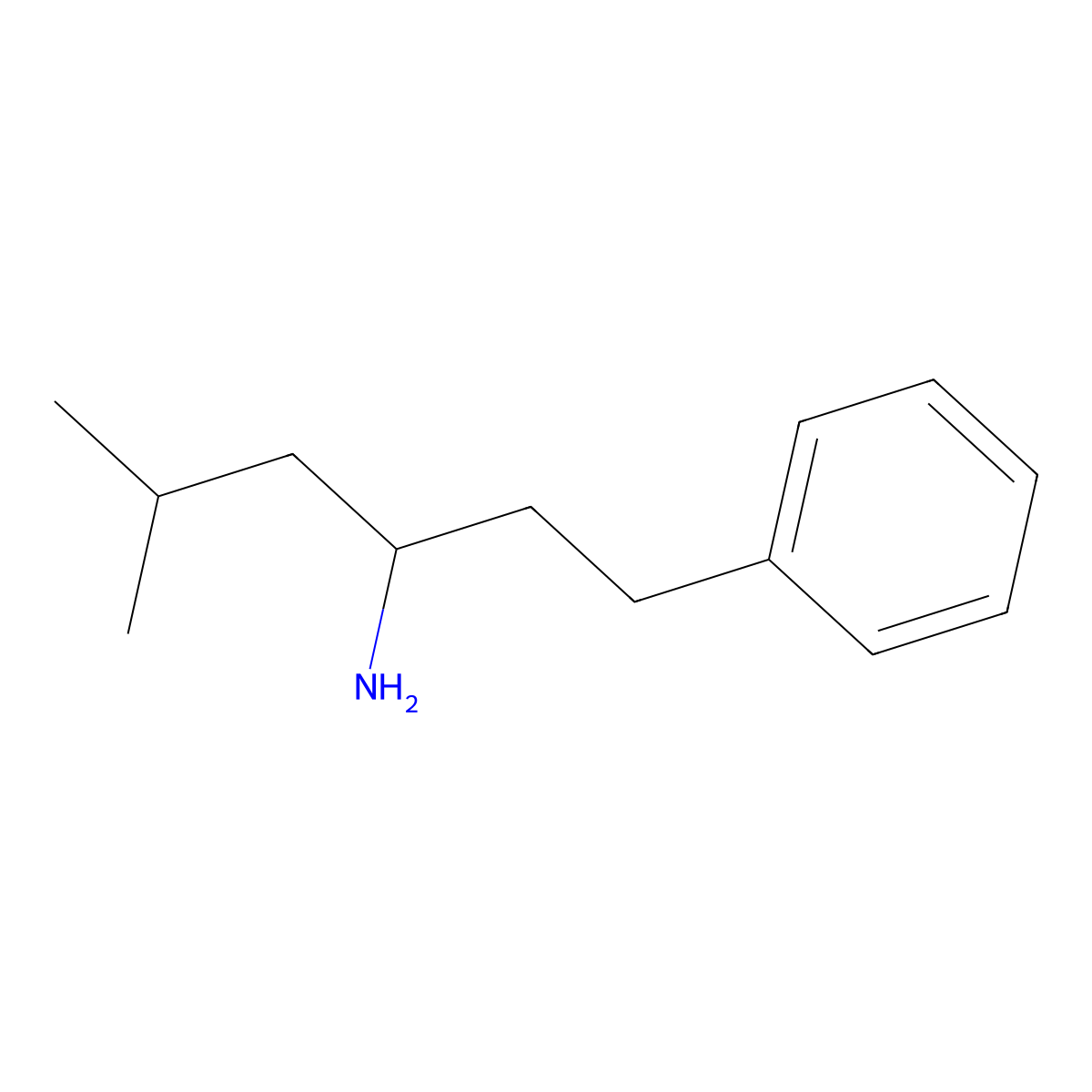 3-Methyl-1-phenethylbutylamine molecular structure, CAS 6396-93-6
