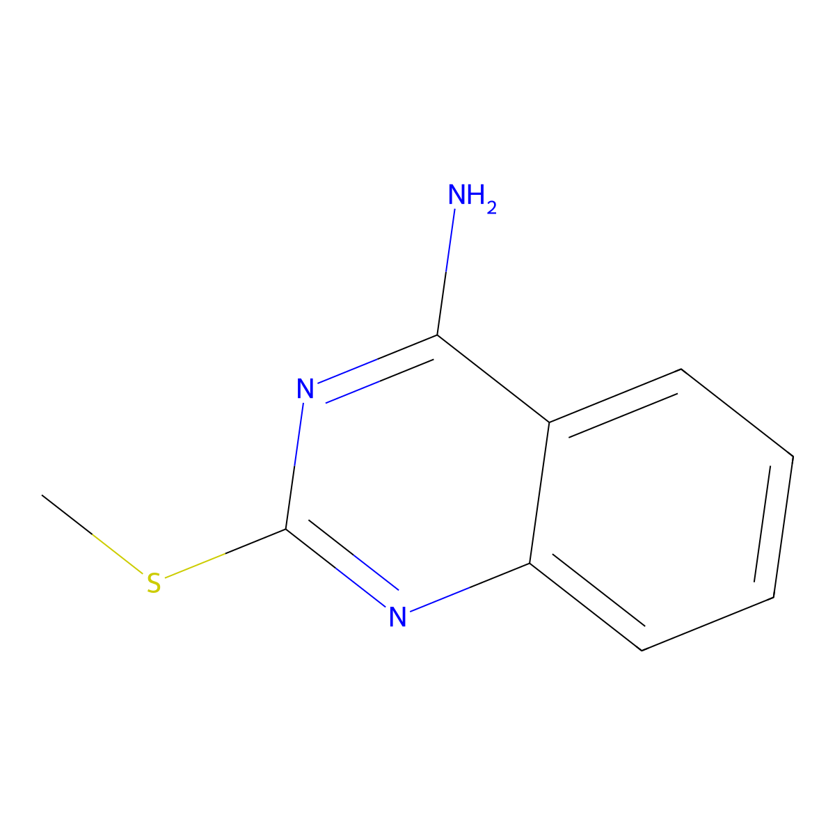 2-(Methylsulfanyl)quinazolin-4-amine molecular structure, CAS 63963-40-6