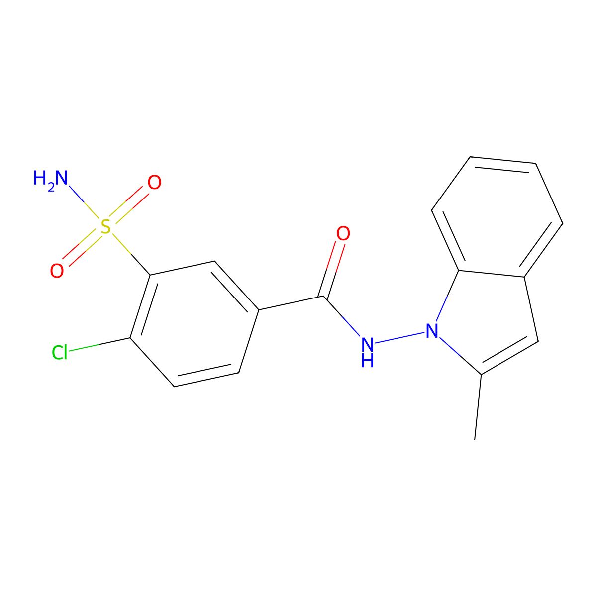 Dehydroindapamide molecular structure, CAS 63968-75-2