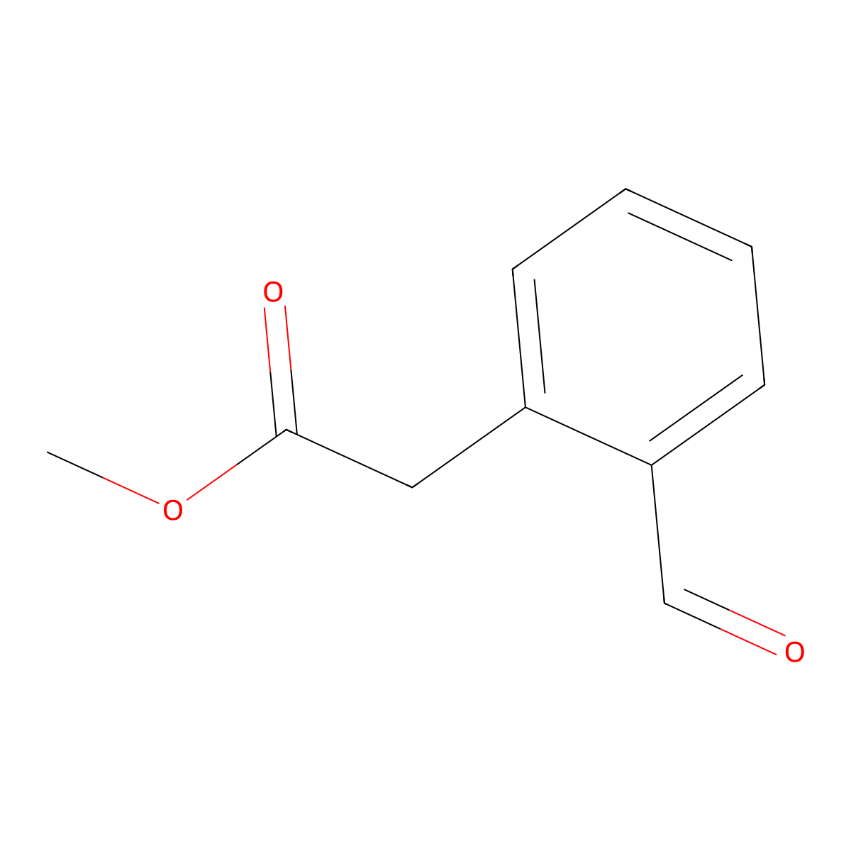Methyl 2-(2-formylphenyl)acetate molecular structure, CAS 63969-83-5